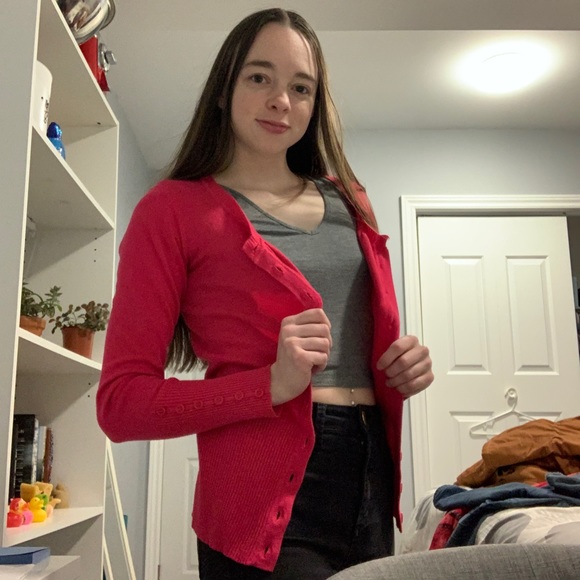 Pink cardigan (xs-s) - Picture 1 of 6